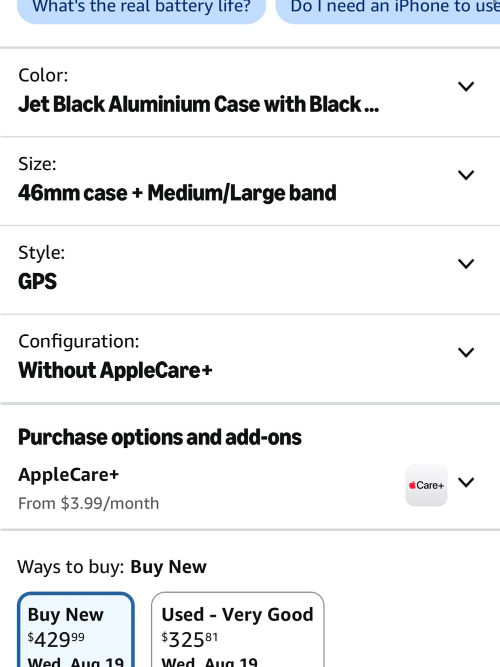 Apple Watch Series 10 46mm with Black Sport Band and Black Case - Picture 12 of 12